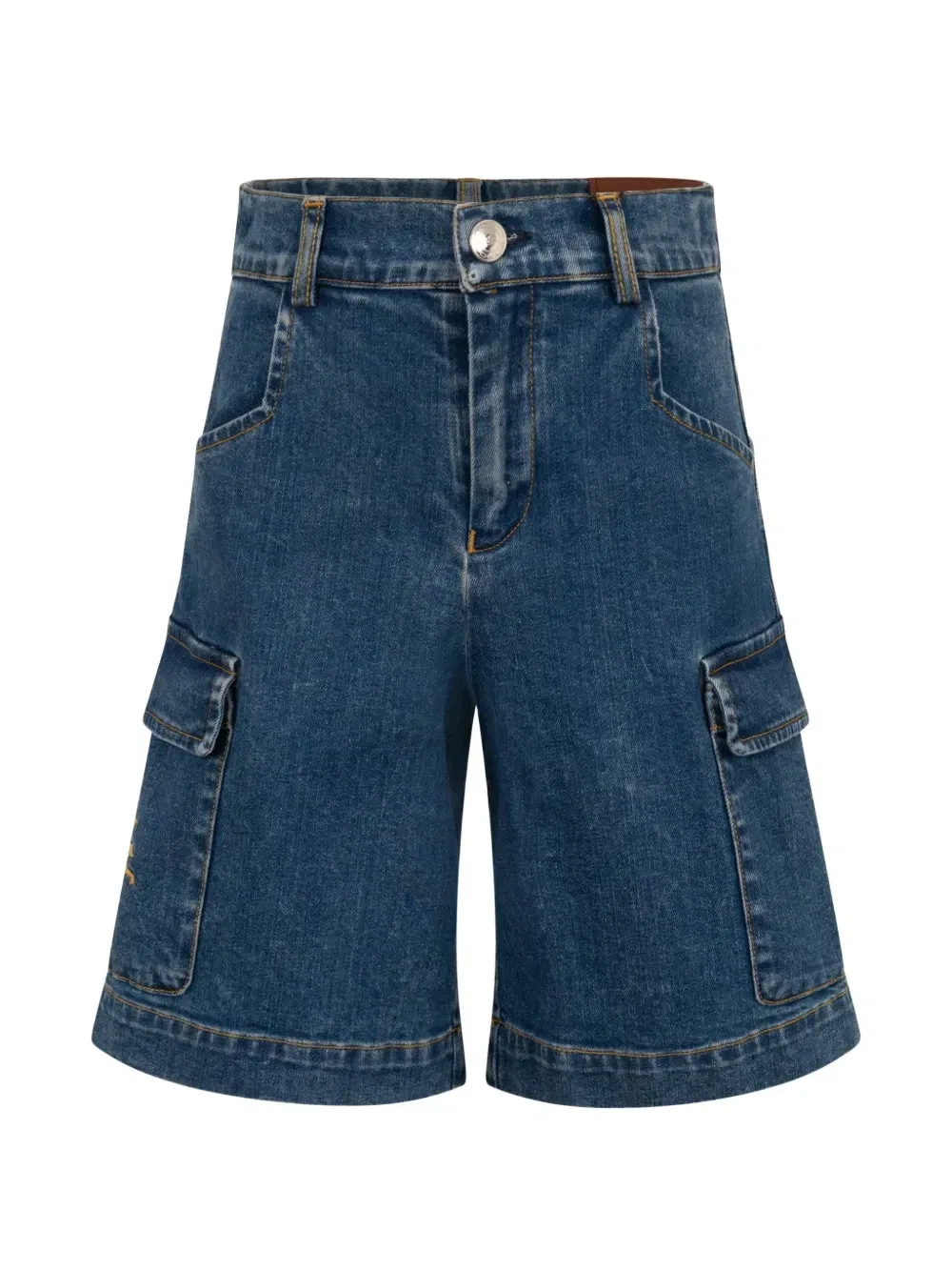 Джинсовые шорты-карго Etro Kids, синий