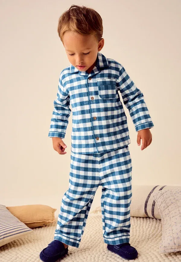 Комплект пижамы из фланели Regular fit set Next White Check, белый