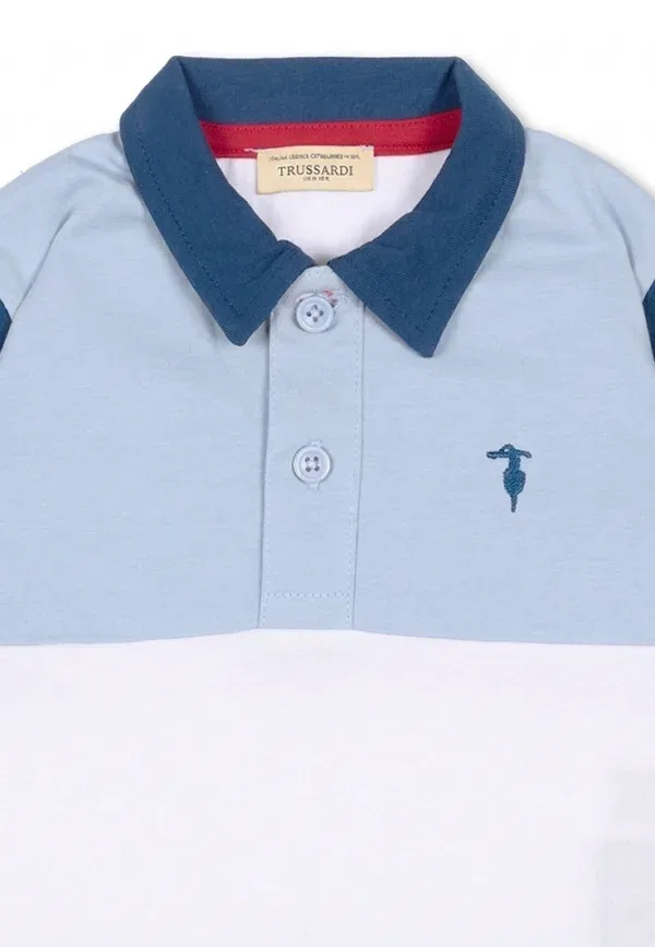 Футболка поло хлопковая Polo Tru Trussardi Junior, мультиколор — фото 3