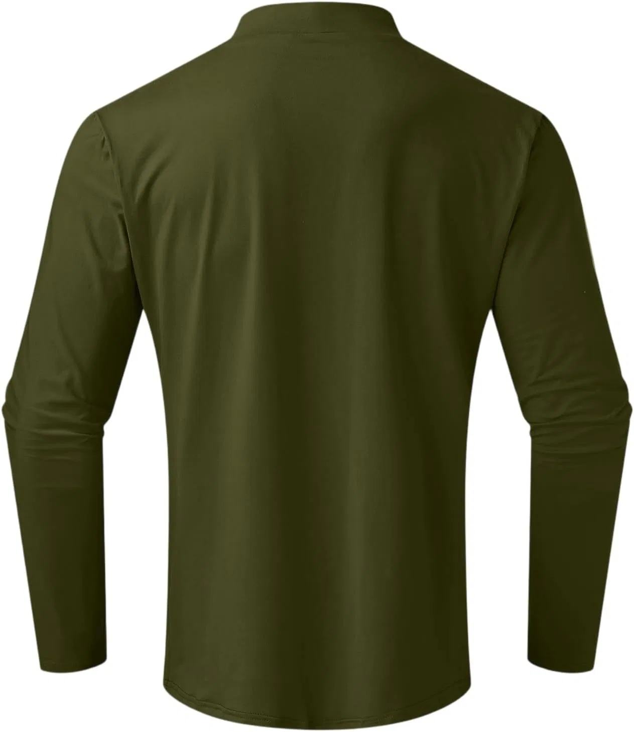 Мужская водолазка длинный рукав компрессионная, Army Green — фото 3