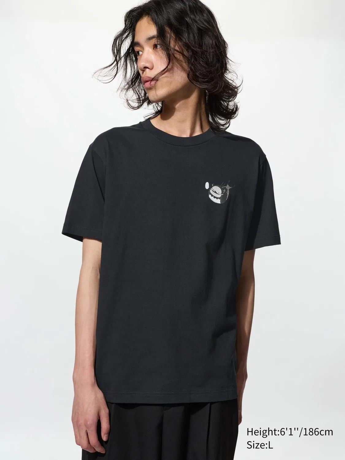Футболка Uniqlo, с графическим принтом Black Clover, черная — фото 2