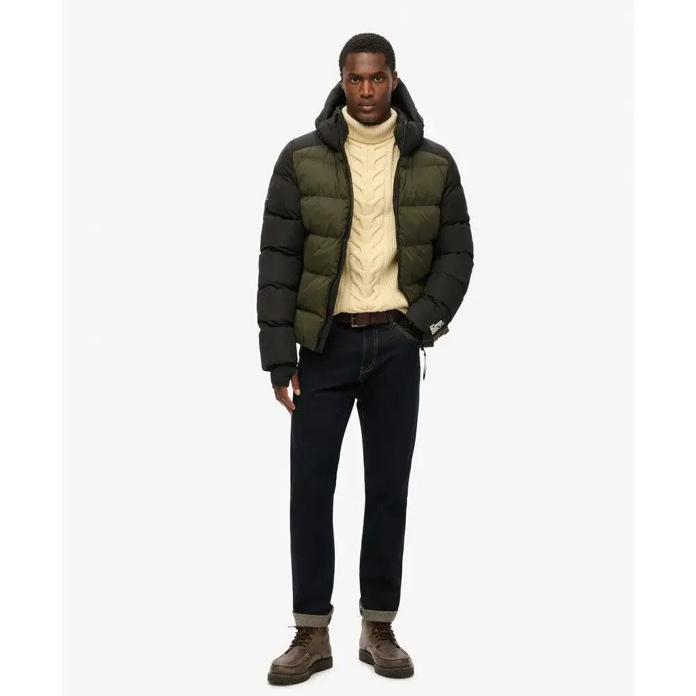 Женская куртка с капюшоном Colour Block Superdry, Schwarz — фото 4