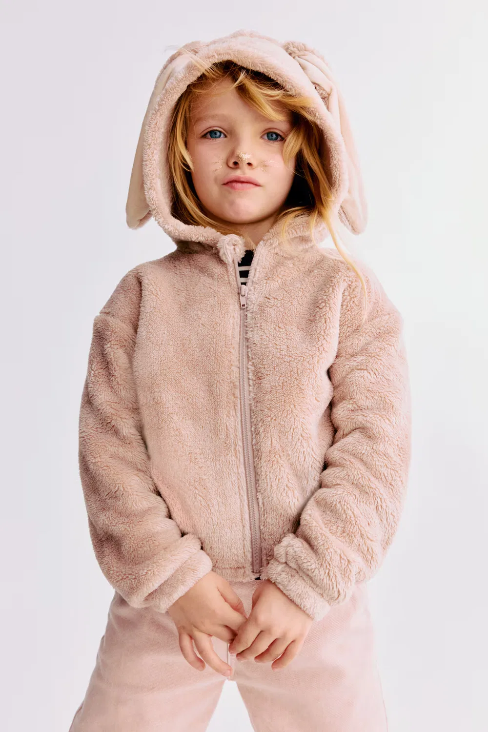 Куртка-Худи с забавными деталями H&M, Beige/Häschen