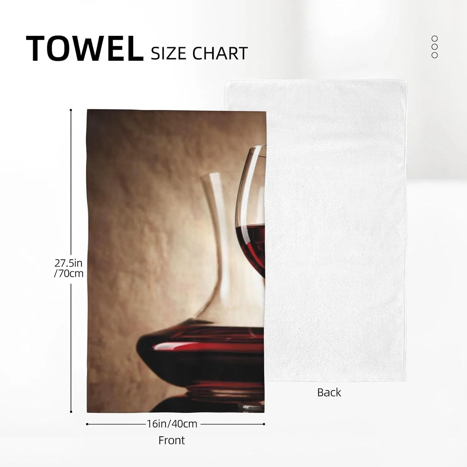 Салфетка для лица с принтом Red Wine, BAFAFA, 27.5x40.6 см — фото 4