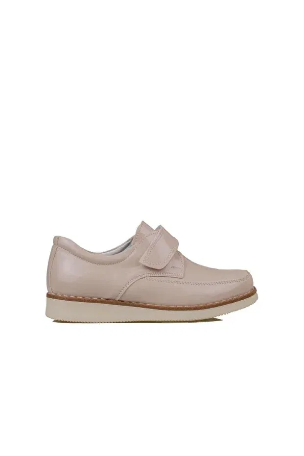 Детские туфли для мальчиков лакированные на липучке Trend Adımlar, Nude Color