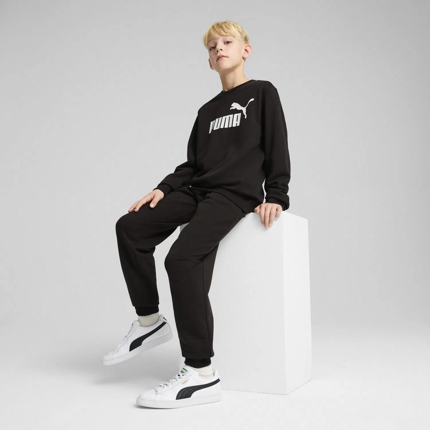 Детский спортивный костюм с длинным рукавом No. 1 Logo Puma, Schwarz Stadtgrun — фото 4