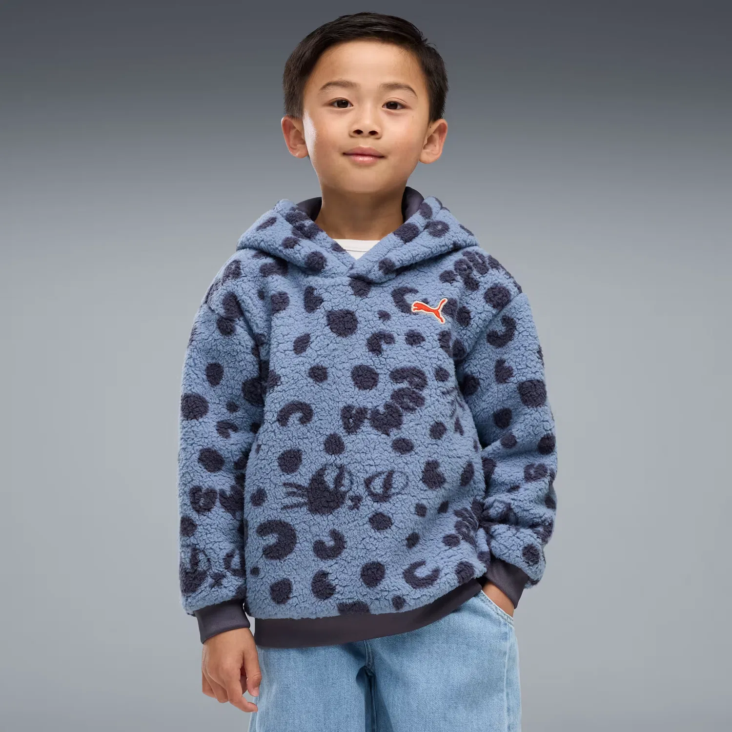 Детская свободная толстовка с капюшоном Imaginary Friend Puma, Chambray Blue