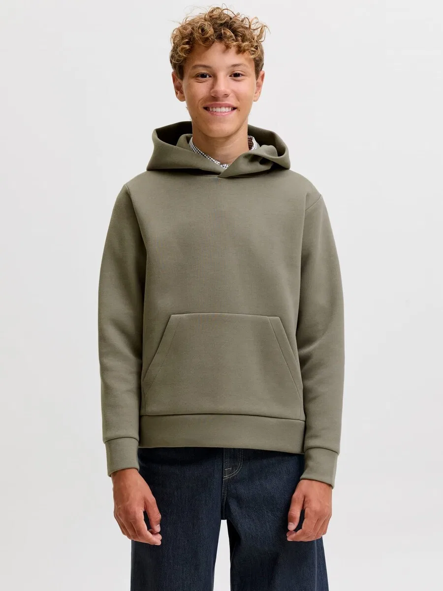 Детский свитер Jack & Jones Junior 'JJEBarron' оливкового цвета — фото 2