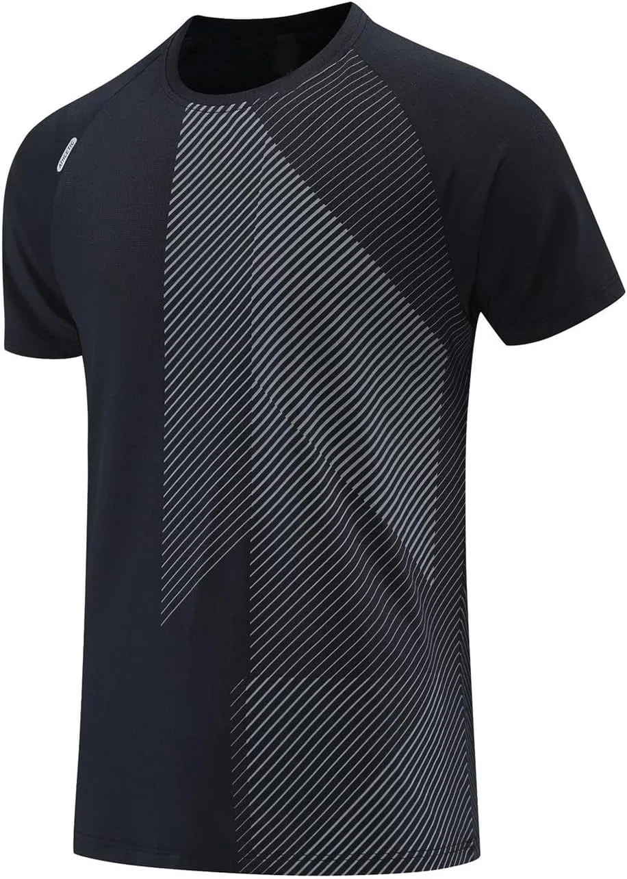 Мужская быстросохнущая футболка Athletic Running, Black — фото 3