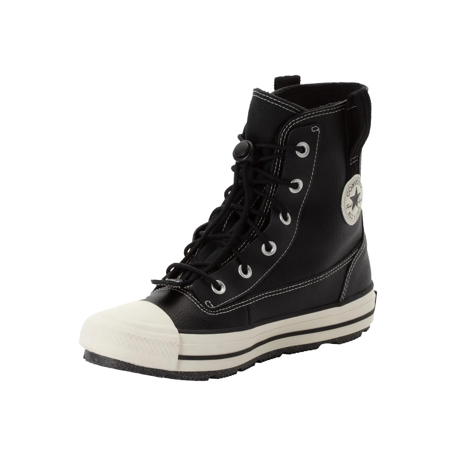 Детские кеды на шнуровке водонепроницаемые Converse, Black/Egret/Black