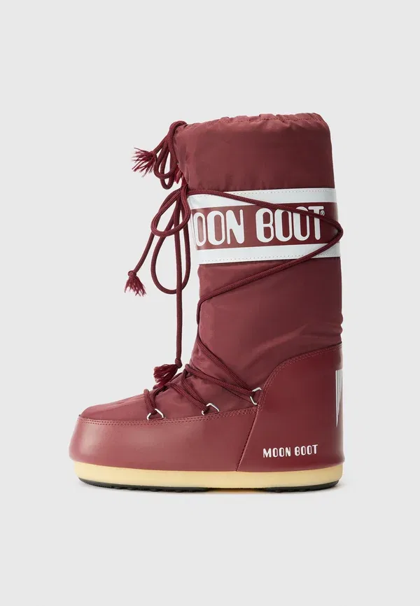 Ботинки с имитации кожи Lace-up Moon Boot Burgundy, бордовый
