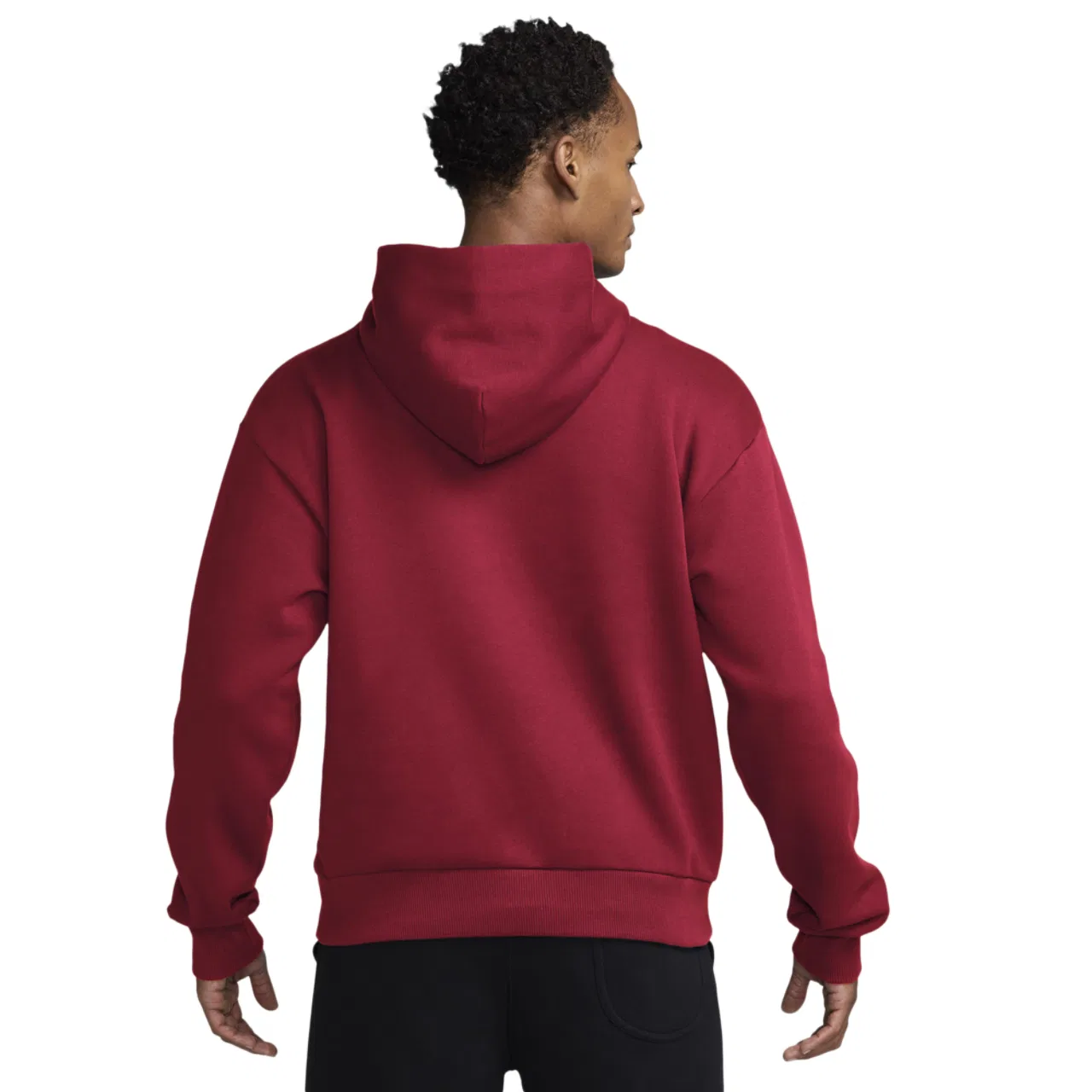 Мужское худи свободного кроя с флисом Nike Solo Swoosh, White/Red — фото 2