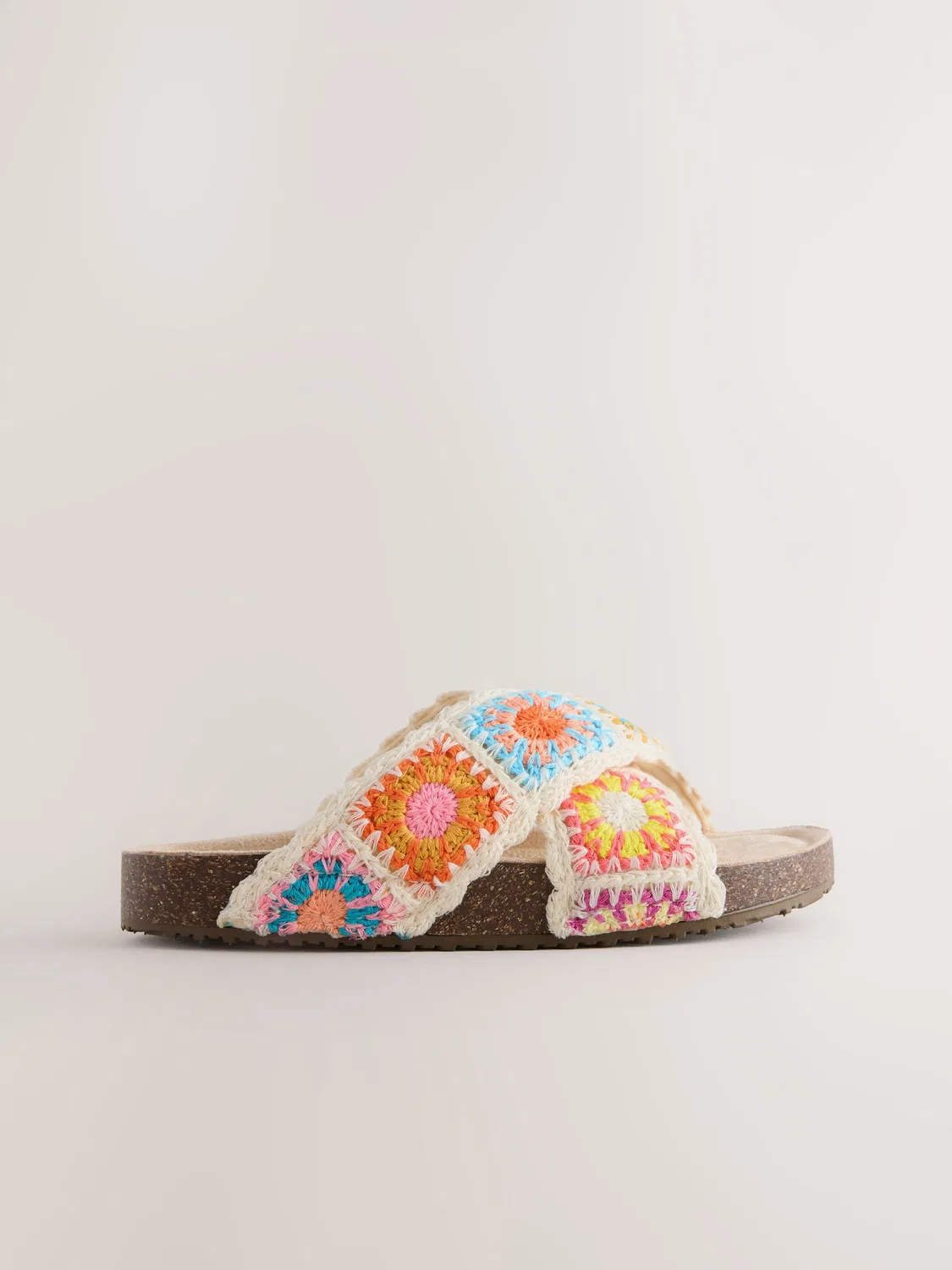 Сандалии вязаные Crochet Slip On Corkbed Sandals Next, разноцветные — фото 2