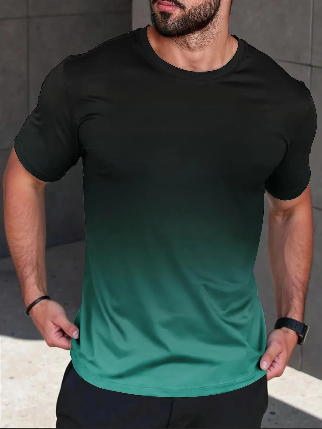 Мужская футболка с градиентом Men's Gradient T-shirt, Gradient Color7 — фото 2