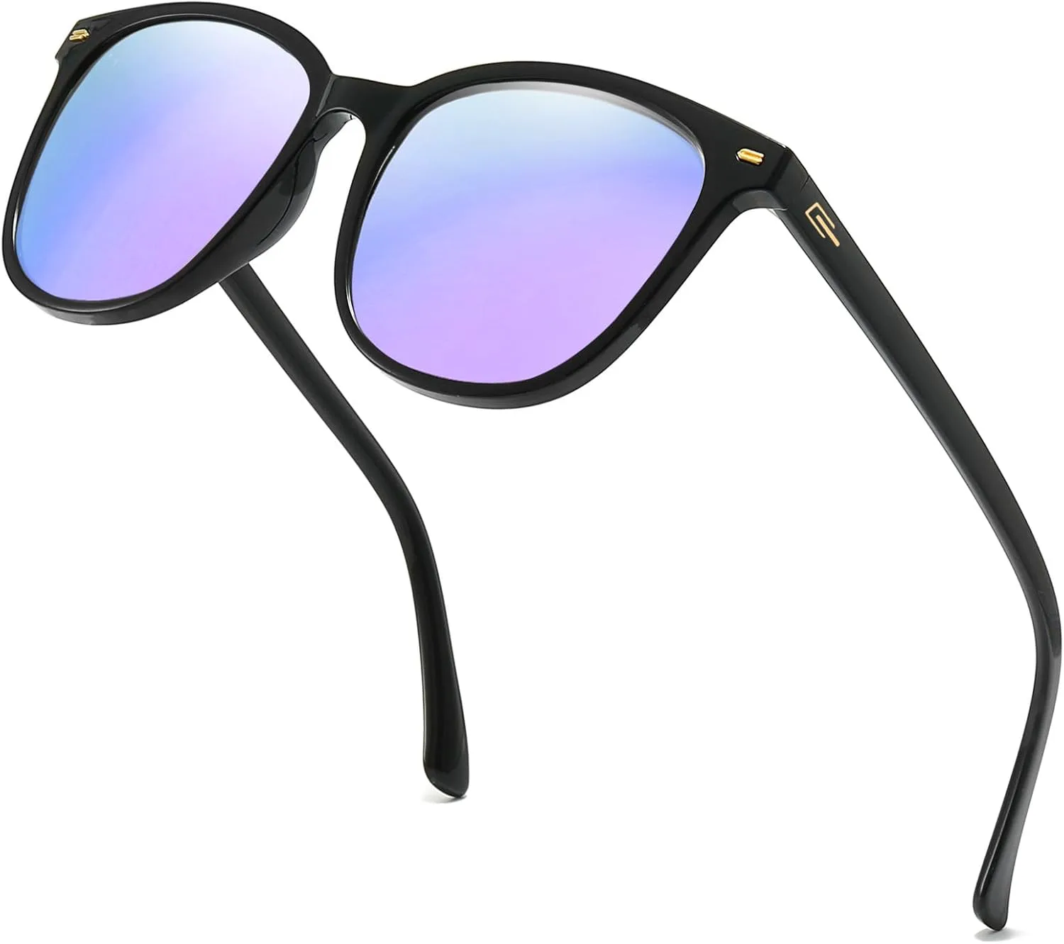 

Женские поляризованные солнцезащитные очки IGnaef Trendy, квадратные зеркальные, с защитой от УФ-излучения и антибликовым покрытием IF1851, D05 Black/ Purple