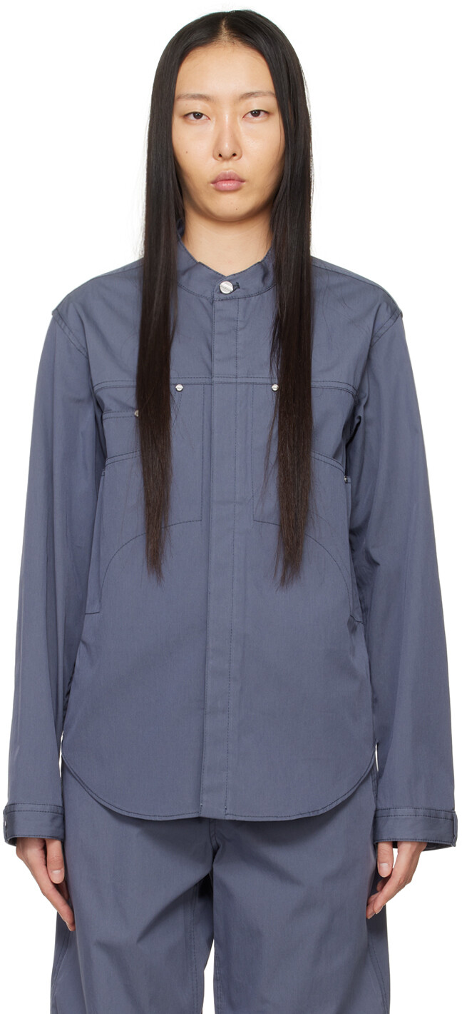 

Синяя джинсовая куртка с заклепками Dion Lee
