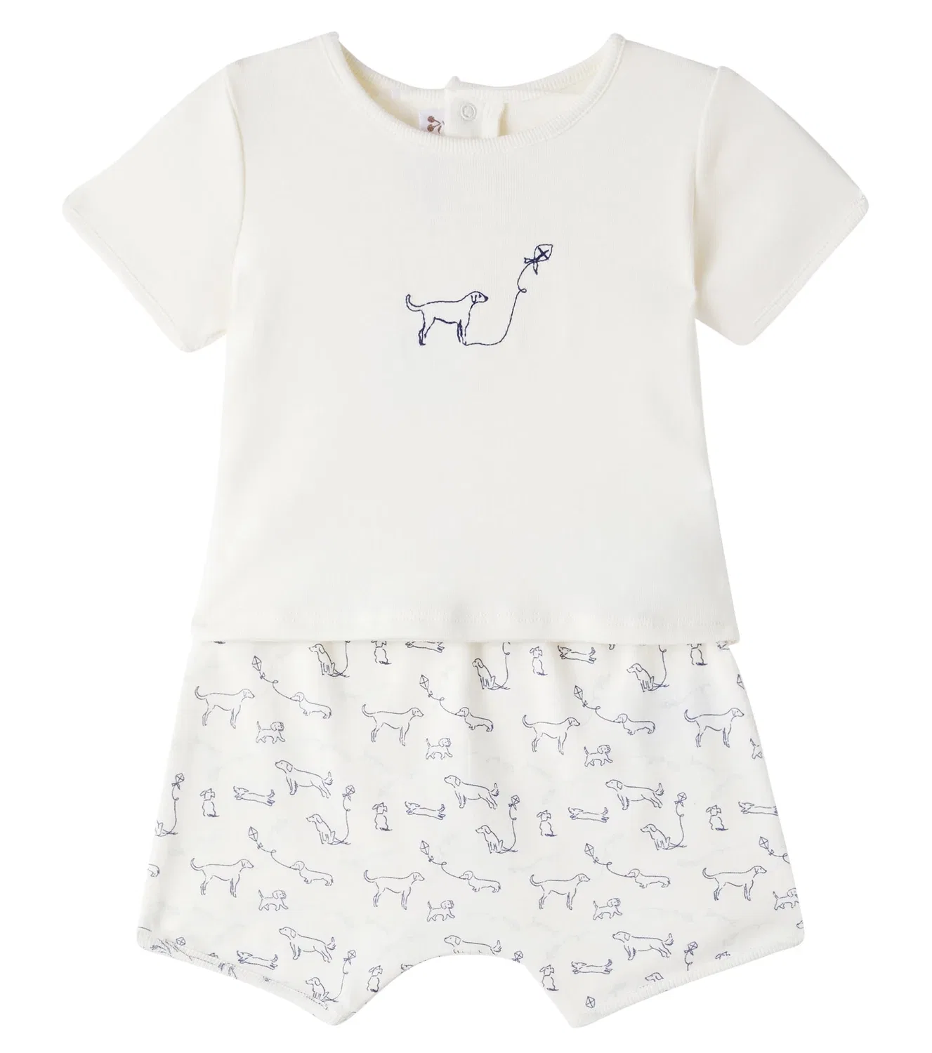 Комплект из футболки и шорт Baby Fanilo Bonpoint, белый