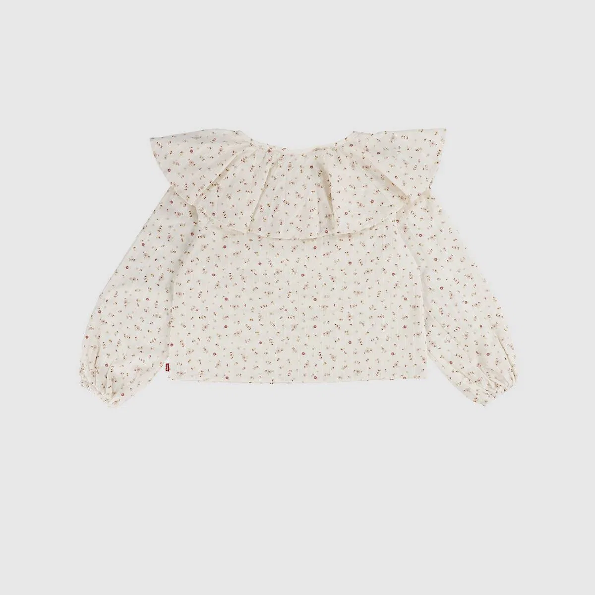 Топ с длинными рукавами и оборками для девочек 7-16 лет Levi's, Egret - White — фото 2