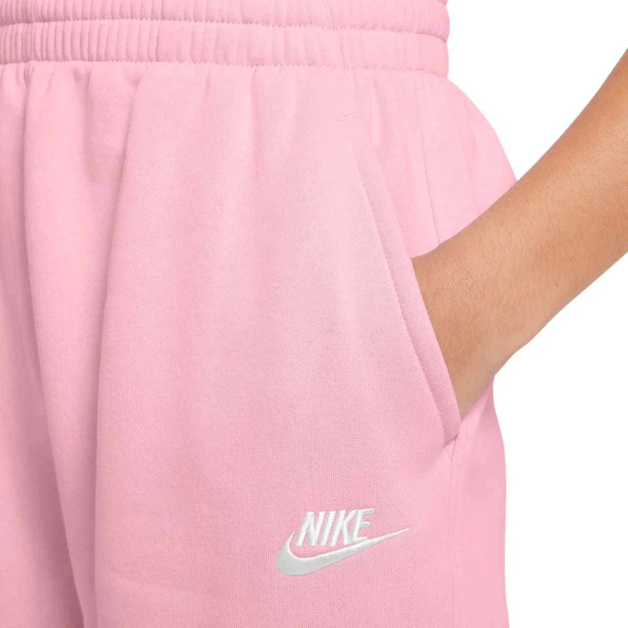 Спортивные брюки для девочек NSW Club LBR Oversized Fleece Nike, цвет Soft Pink/Soft Pink — фото 3