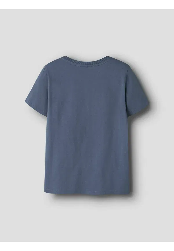 Футболка с принтом Print T-shirt Name It, Vintage Indigo, индиго — фото 2