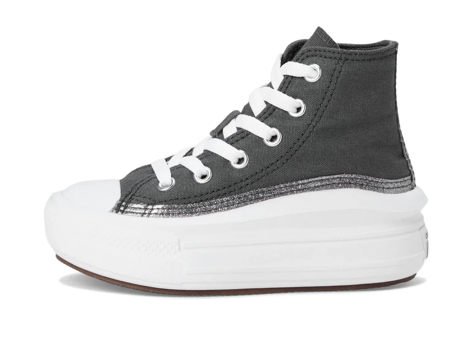 Детские кроссовки на платформе Converse Chuck Taylor All Star Move, серый — фото 3