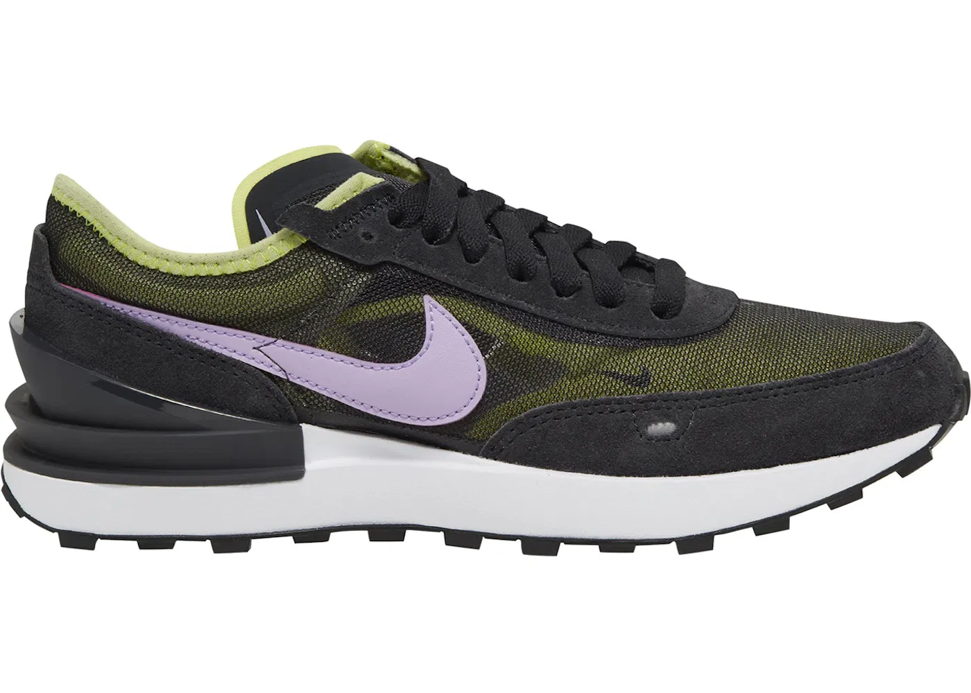 Детские кроссовки Lifestyle Nike Waffle One, Off Noir/Light Lemon Twist/Lilac