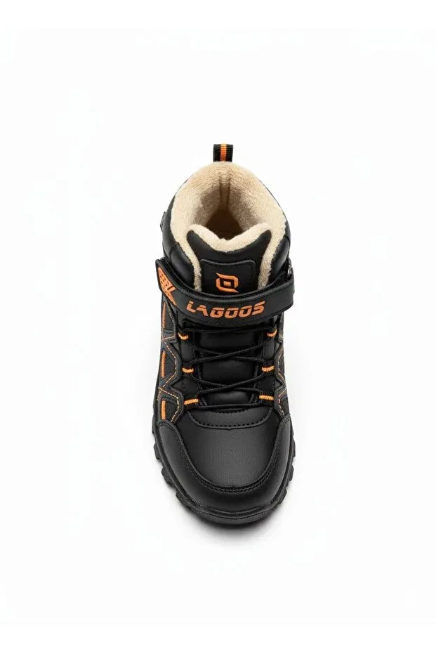 Детские ботинки для мальчиков и девочек с принтом Lagoos Sport, Orange-Black — фото 3