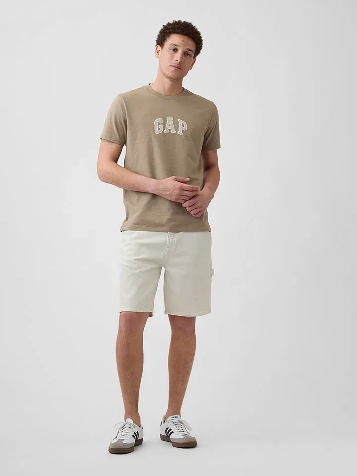 Рубашка бежевая Gap, бежевый — фото 3
