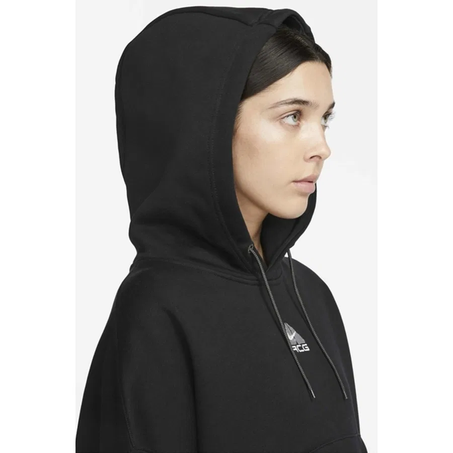 Женский свитшот с капюшоном из флиса Nike ACG Therma-Fit Loose Fit Tuff Knit, Черный — фото 4