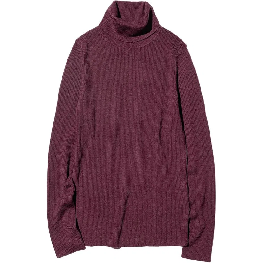 Женский свитер с воротником-хомутом UNIQLO, Dark Red