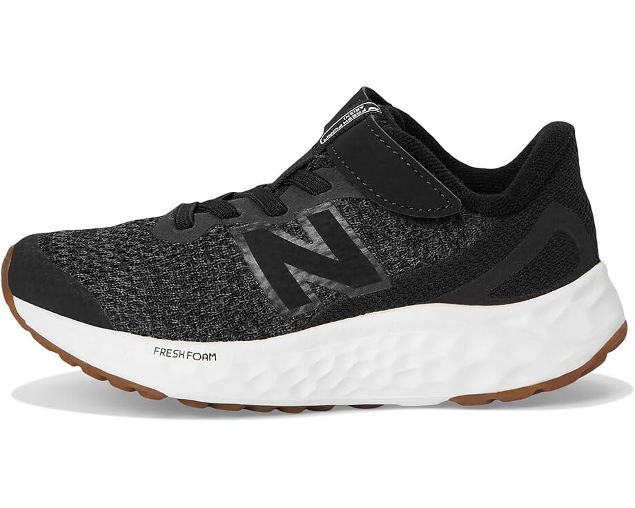 Кроссовки New Balance Kids Fresh Foam Arishi v4 Bungee Lace with Top Strap, цвет Black/Phantom — фото 4
