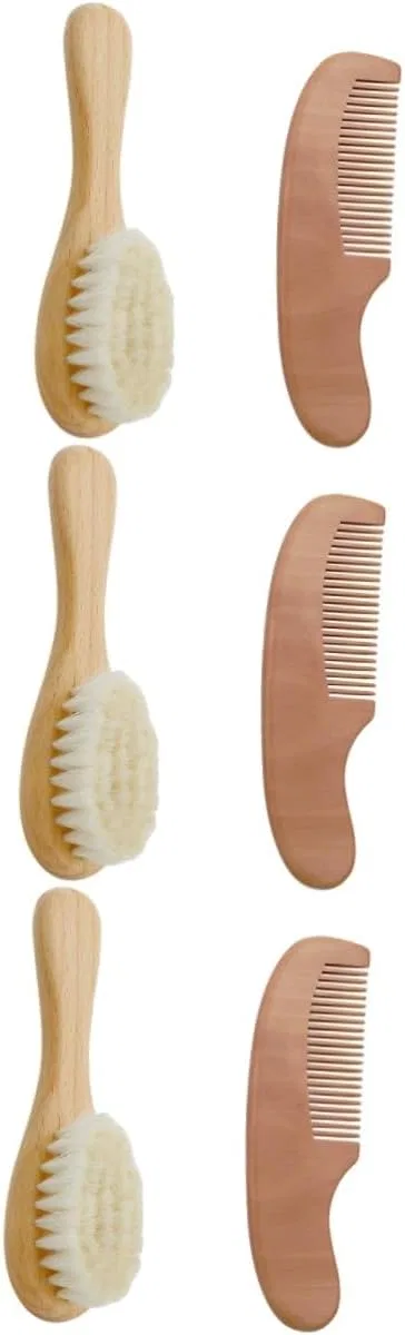 Набор для купания Baby Shower Brush, 3 щетки и 3 расчески, FRCOLOR, Khaki