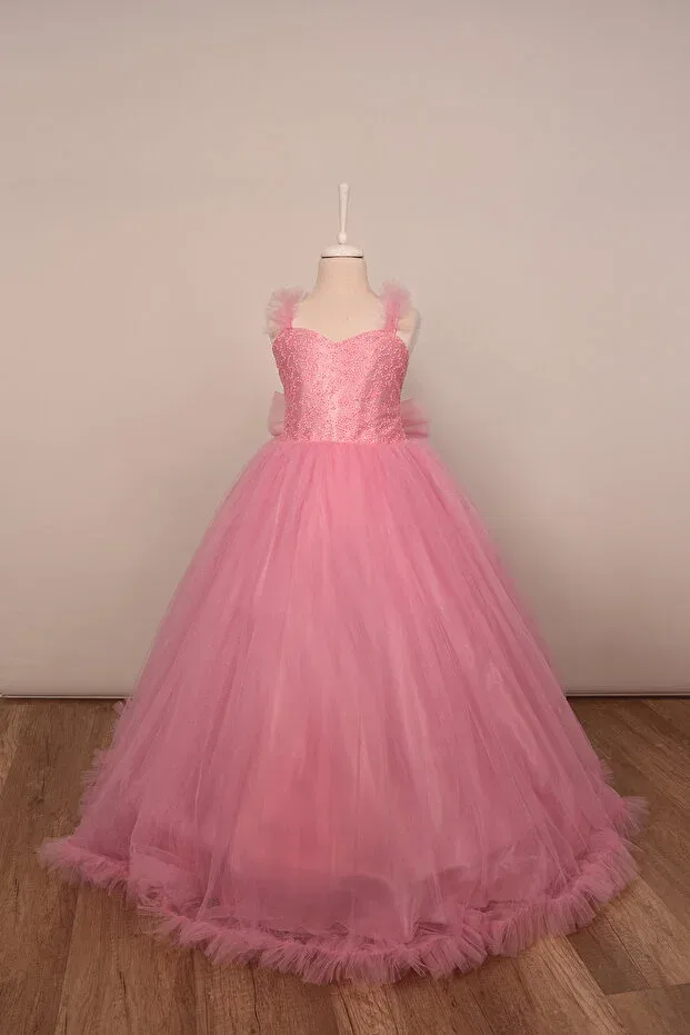 Детское платье для девочек на бретелях Trz, Pink