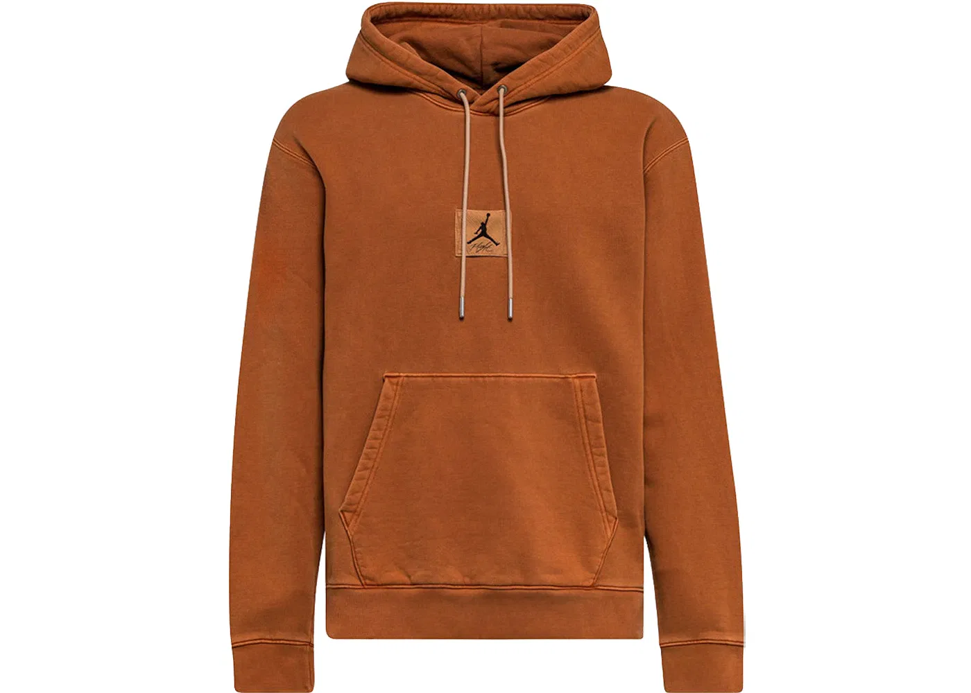 Мужской пуловер с капюшоном из футера с принтом Jordan Flight Heritage Washed Fleece Pullover Hoodie, Dark Russet
