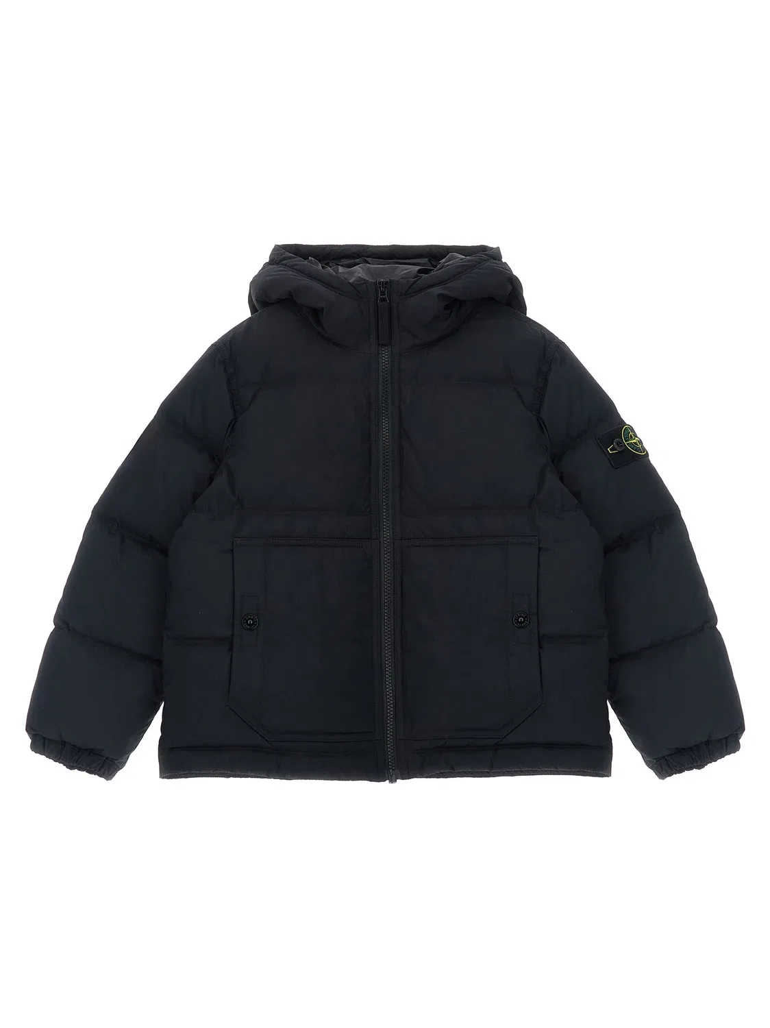 Пуховик Badge Stone Island Stone Island Junior, черный