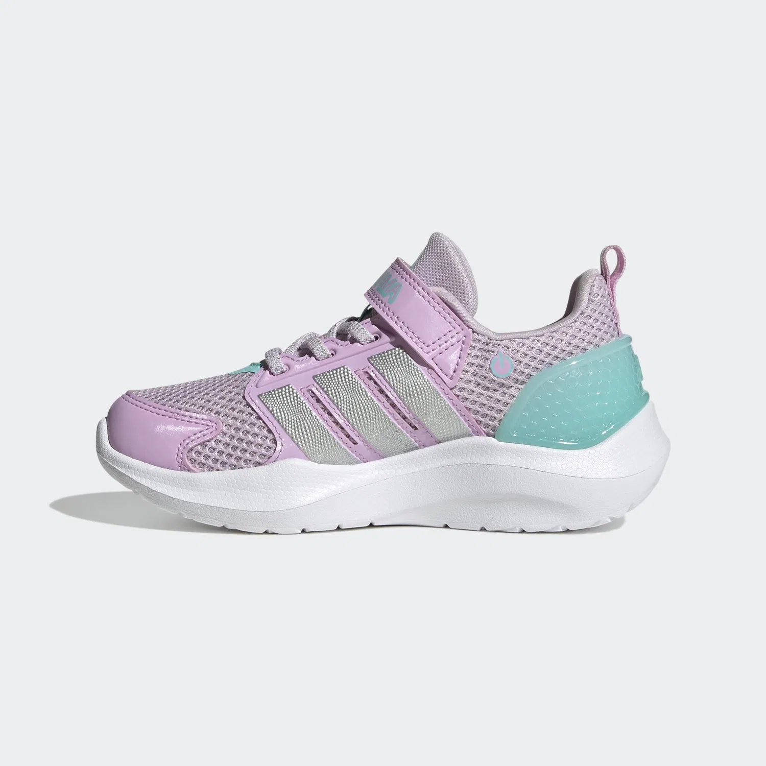 Детские кроссовки с подсветкой Lightorama Runner Adidas Sportswear, Ice Lavender/Silver Metallic/Flash Aqua — фото 3