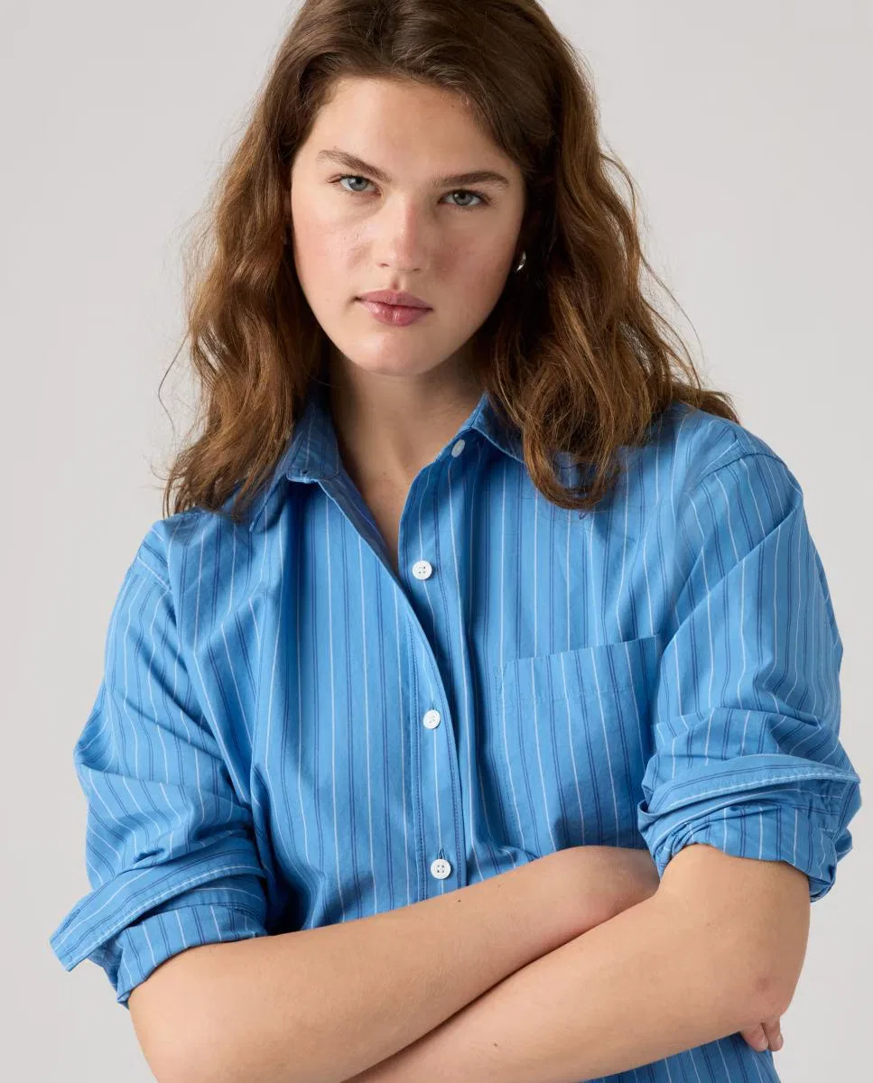 Женская рубашка с длинным рукавом, Levi's, синий — фото 3