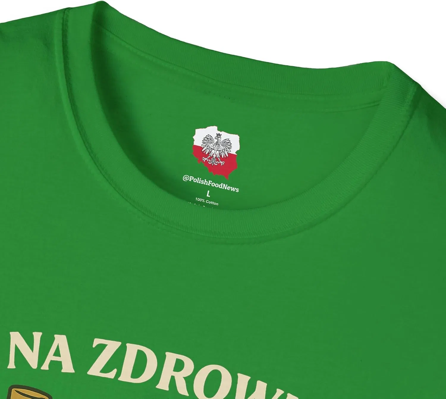 Футболка с принтом Na Zdrowie Gildan 64000, Irish Green — фото 3