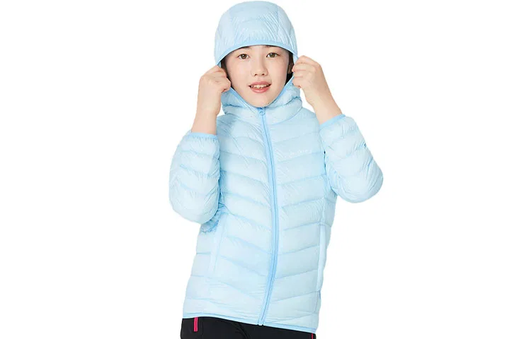 Детская куртка пуховик с капюшоном DECATHLON, Jumilia Blue