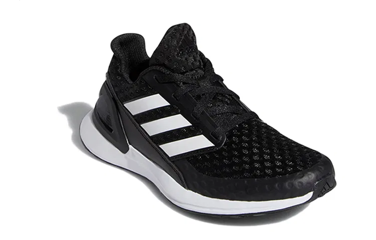 Детские беговые кроссовки с принтом Rapidarun J Adidas, Black White — фото 3