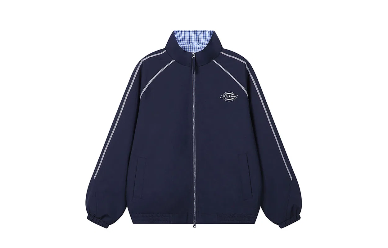 Детская куртка с воротником-стойкой, прямого кроя, модель Stand Collar, Dickies, Ecru — фото 3