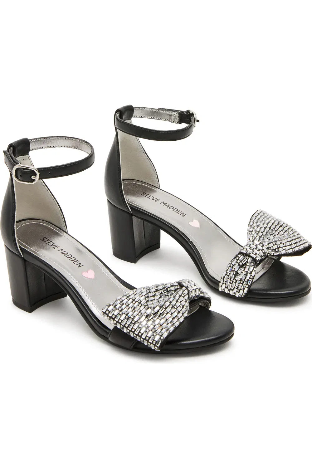 Детские сандалии на каблуке с асимметричным бантом Jabigal Steve Madden, черный