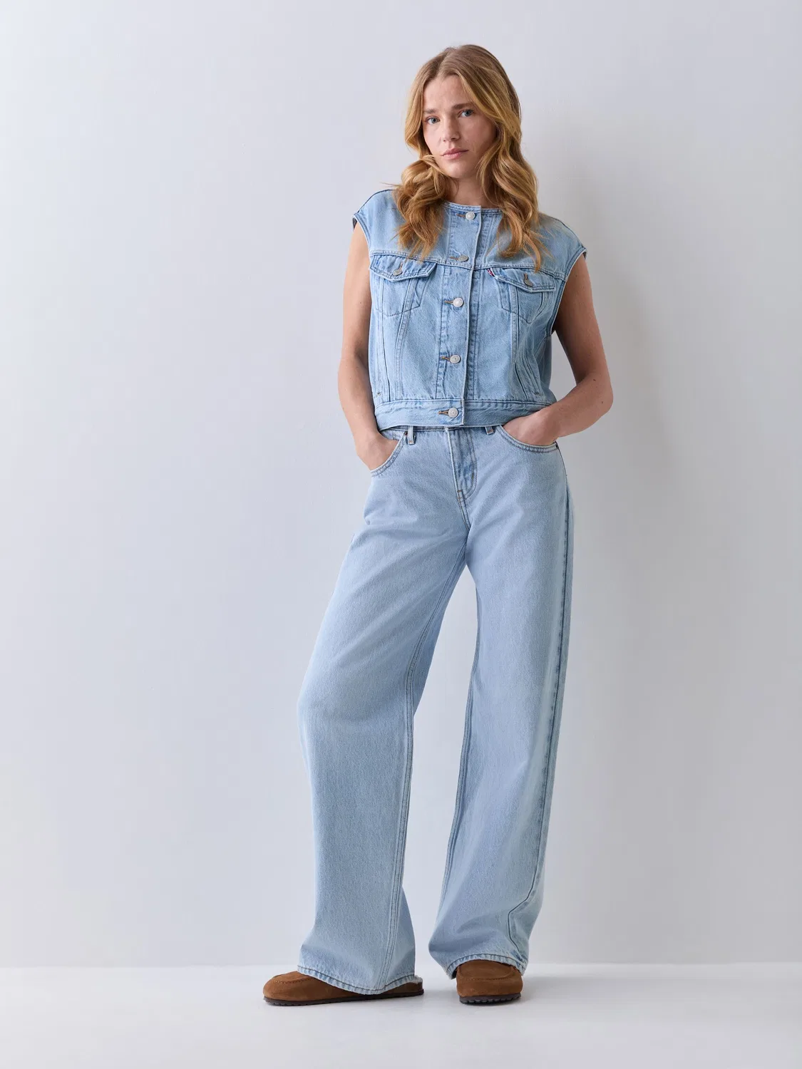 Джинсы низкой посадки, свободного кроя Levi's, Pick Sides Blue