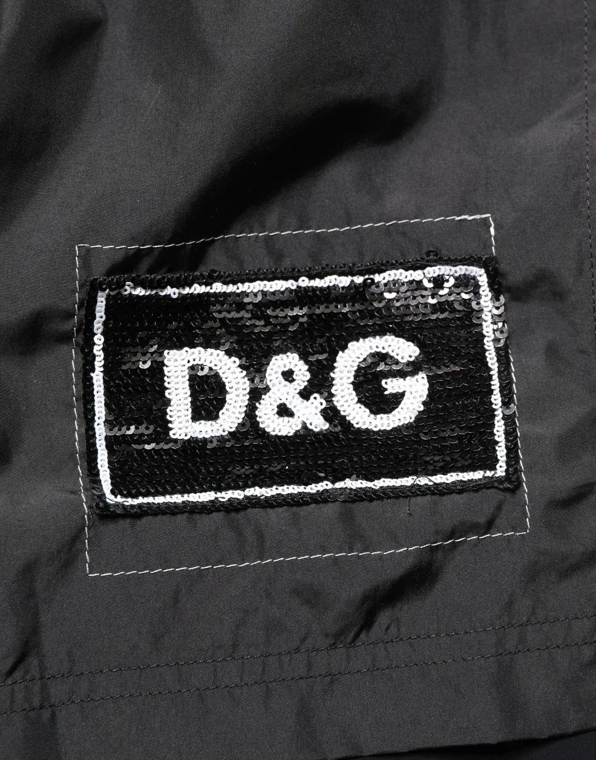Мужские плавки-шорты для плавания с эластичным поясом Swim shorts Dolce & Gabbana, Black — фото 2
