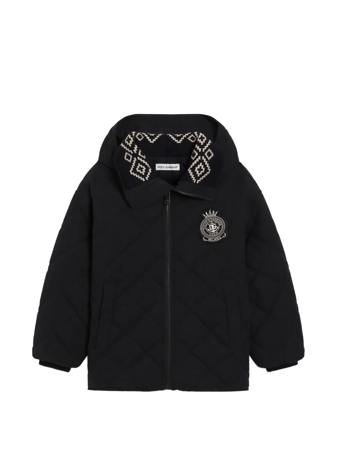 Стеганая куртка Dolce & Gabbana Kids, черный