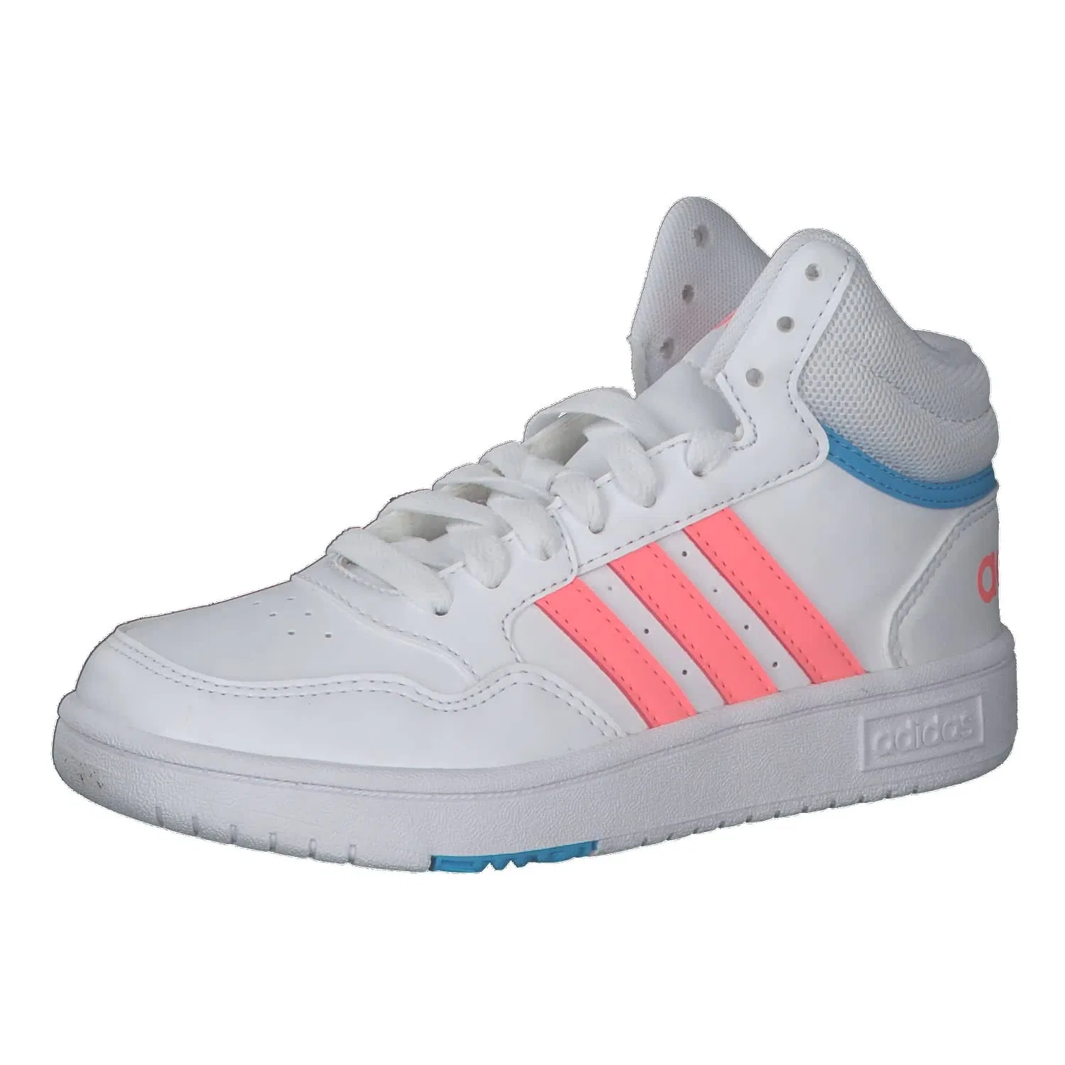 Детские кроссовки с липучками Hoops Mid 3.0k Adidas, Ftwr White Acid Red Sky Rush
