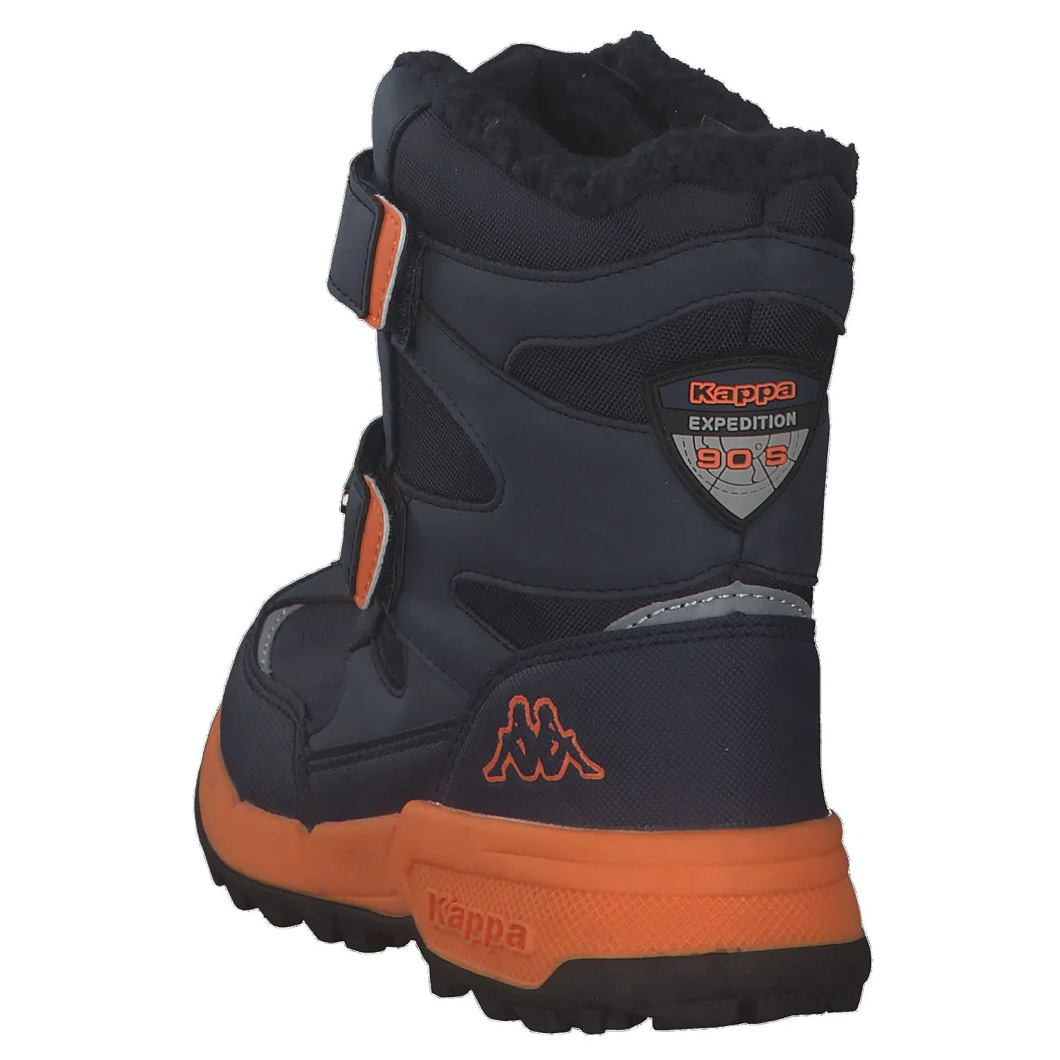 Детские зимние ботинки для мальчиков с принтом Kappa, Navy Orange — фото 4