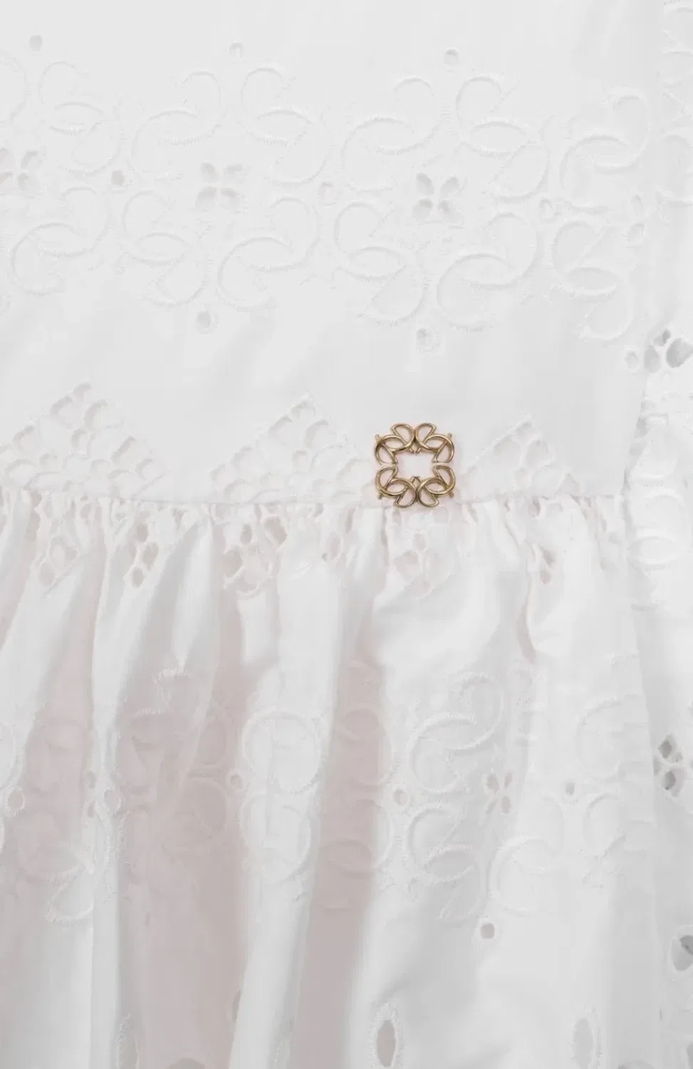 Платье с рукавами-колокольчиками Elie Saab Junior, бежевый — фото 3