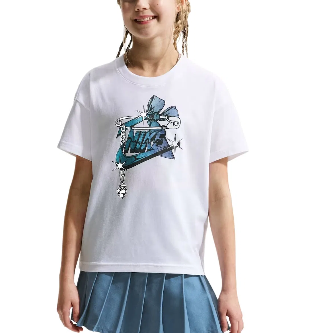 Детская футболка хлопковая Nike, White
