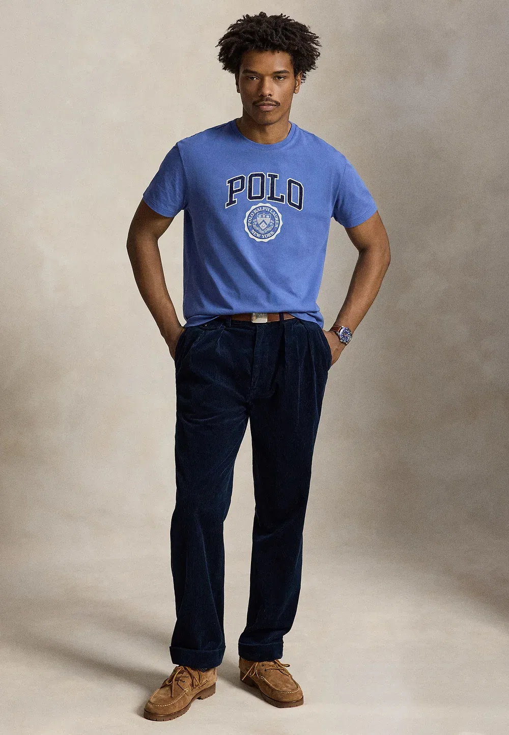 Футболка с индивидуальным кроем и логотипом - футболка с принтом Polo Ralph Lauren, Bastille Blue — фото 2